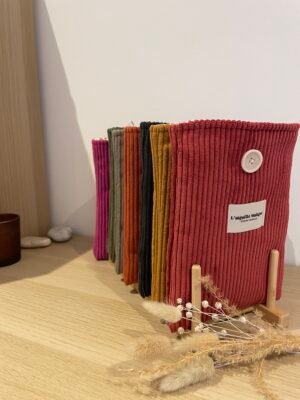Housses à livre de poche en velours cotelé